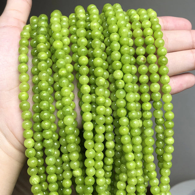 Natural Orange Jades Chalcedony Stone Beads