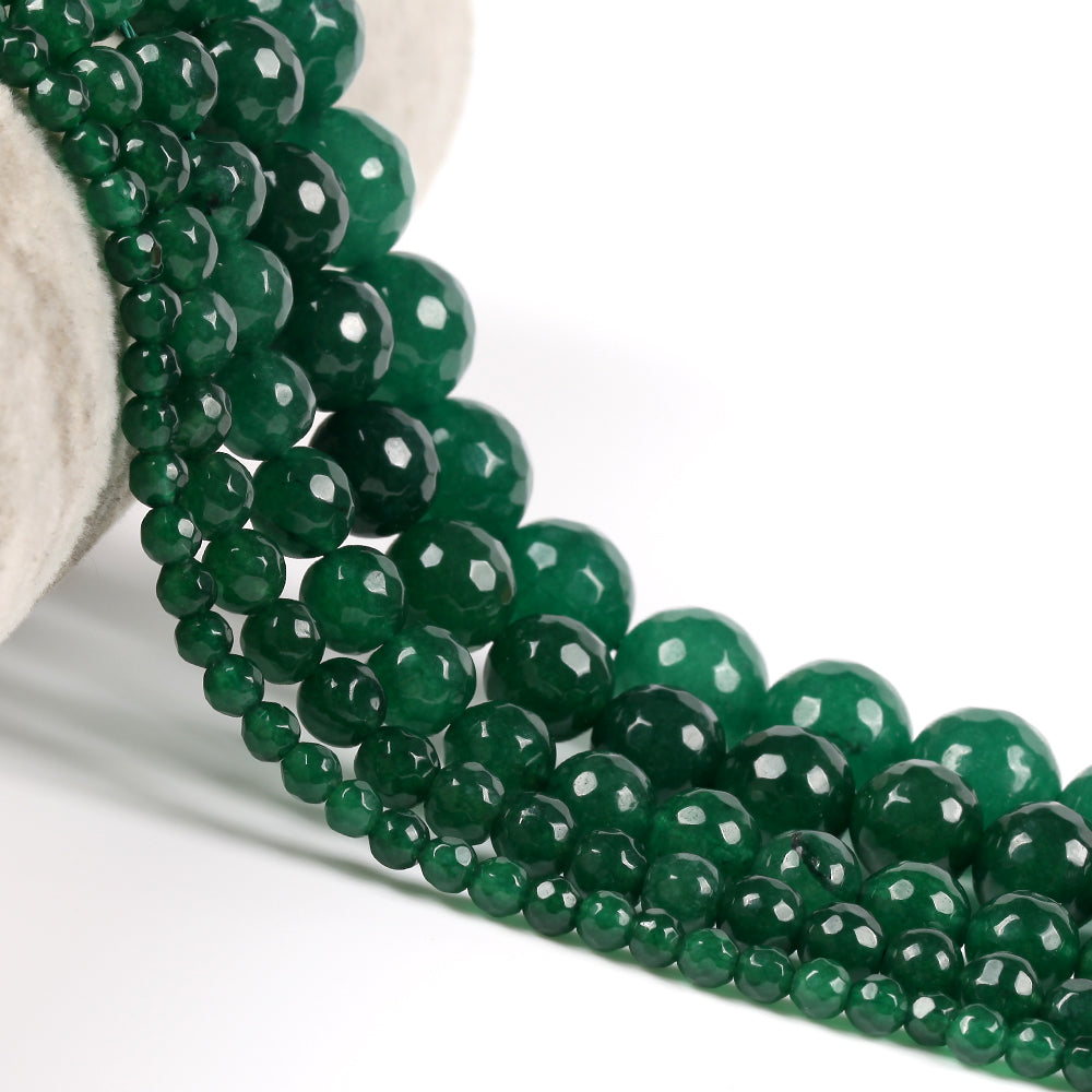 Emeralds Jades Stone Round Loose Beads Jewelry