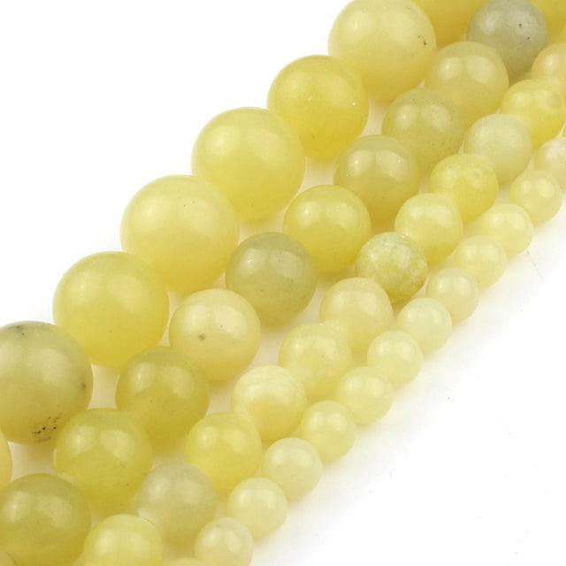 Natural Stone Beads Yellow Jades DIY Handmade Bracelet