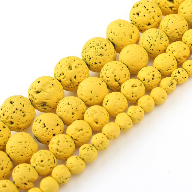 Natural Stone Beads Yellow Jades DIY Handmade Bracelet