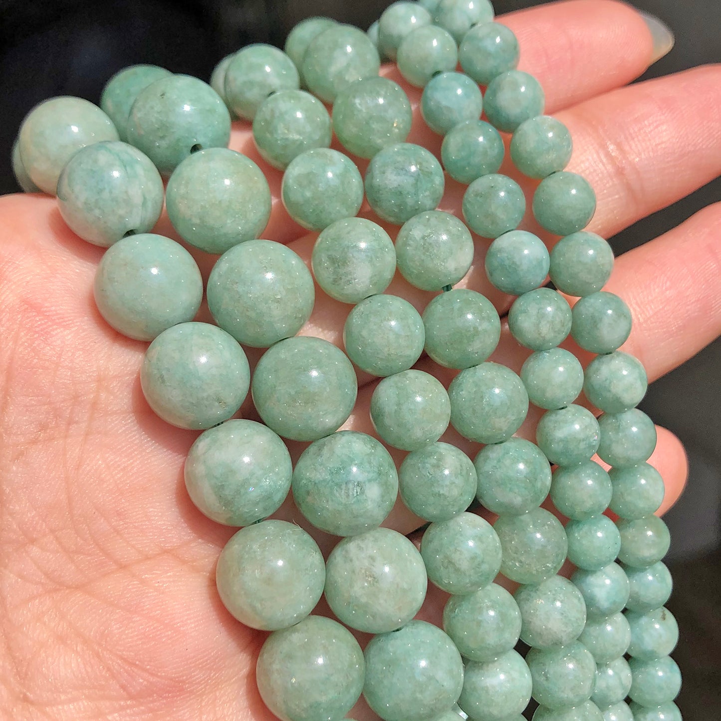 Natural Jadeite Beads Natural Stone Green Burmese