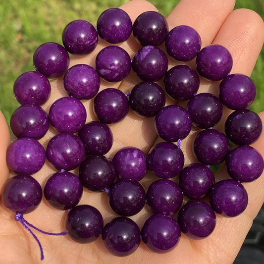 Natural Stone Dark Purple Sugilite Jades Beads