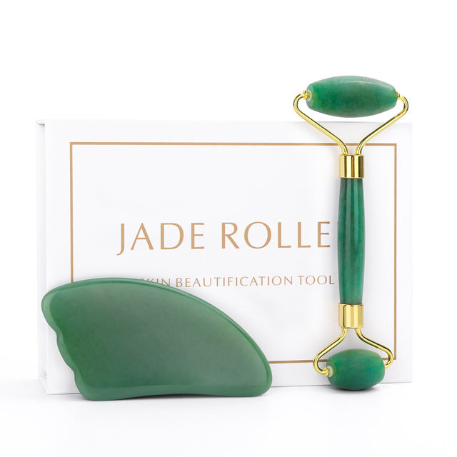 Jade Roller Heart Scraping Board Rose Quartz