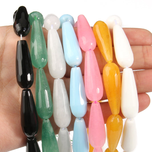 Natural Faceted Colorful Chalcedony Jades Stone