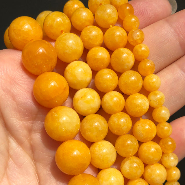 Natural Stone Beads Yellow Jades Agates Cat Eye