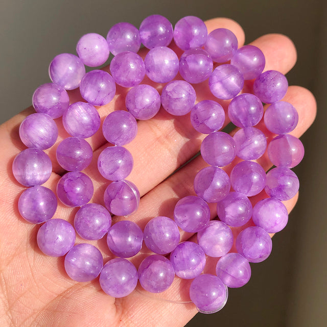Natural Stone Purple Jades Crystal