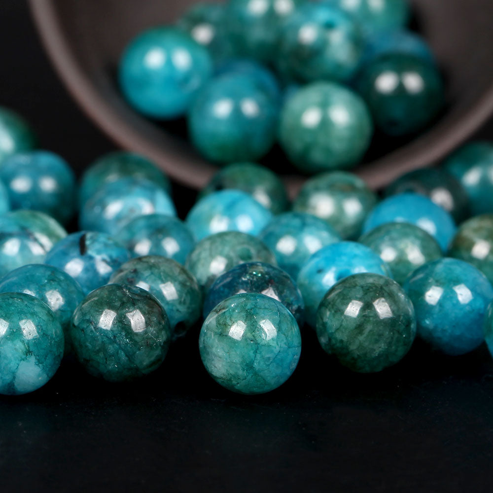 Natural Blue Jades Stone Round Loose Spacer BeadS