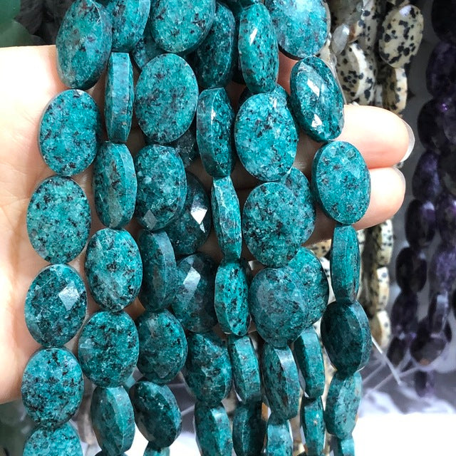 Howlite Crystal Stone Beads Flat Loose Beads