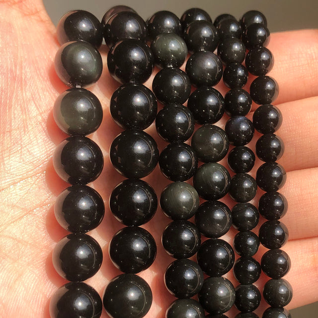 Natural Stone Black Agates Hematite Crysta