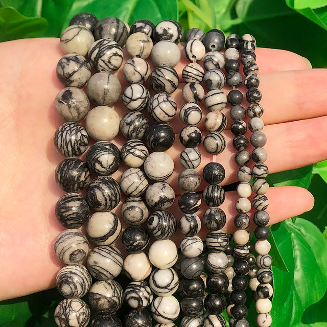 Natural Stone Black Agates Hematite Crysta