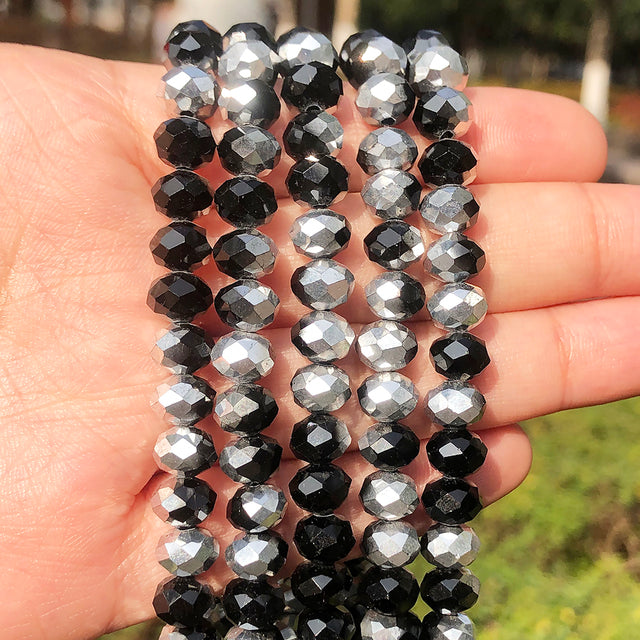 Natural Stone Black Agates Hematite Crysta