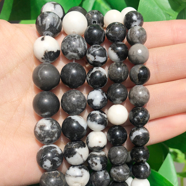 Natural Stone Black Agates Hematite Crysta