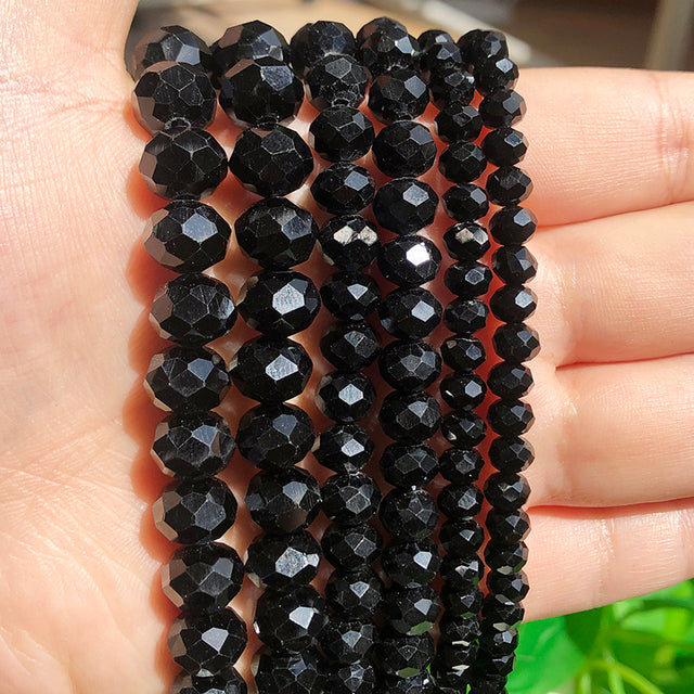 Natural Stone Black Agates Hematite Crysta