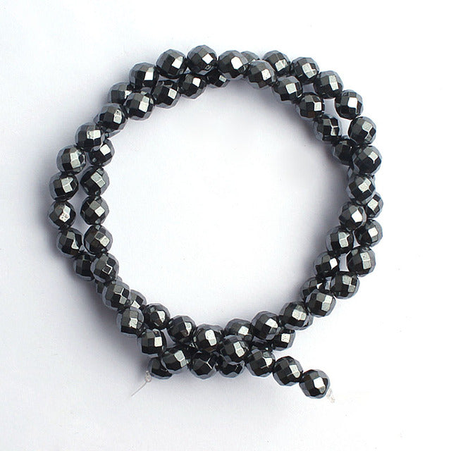 Natural Stone Black Agates Hematite Crysta