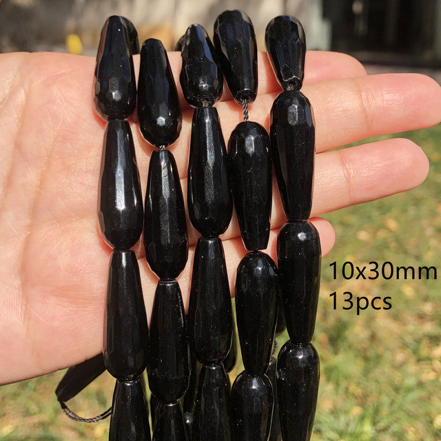 Natural Stone Black Agates Hematite Crysta