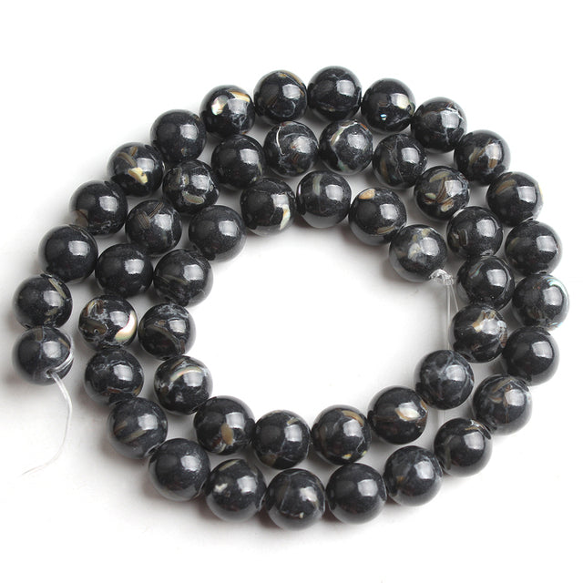 Natural Stone Black Agates Hematite Crysta