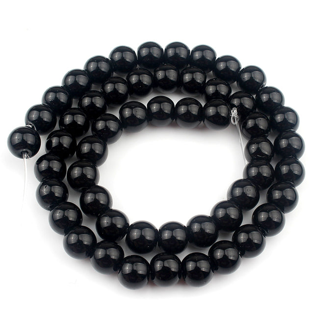 Natural Stone Black Agates Hematite Crysta