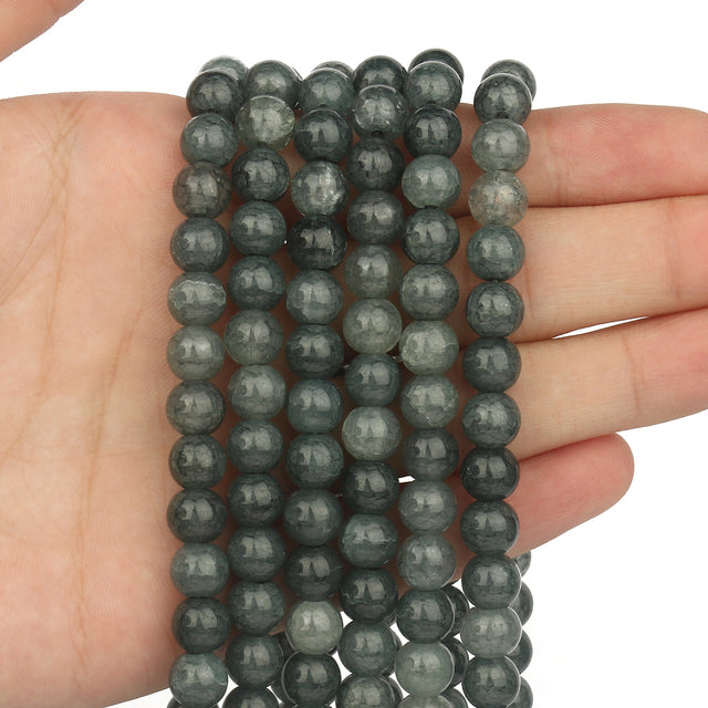 Natural Stone Black Agates Hematite Crysta