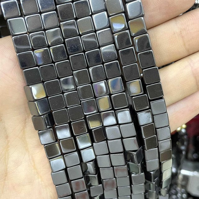Natural Square Jades Stone Spacer Beads For Jewelry