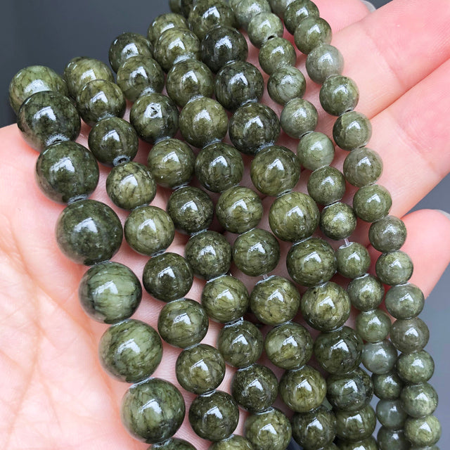 Natural Jades Chalcedony Angelite Stone Beads